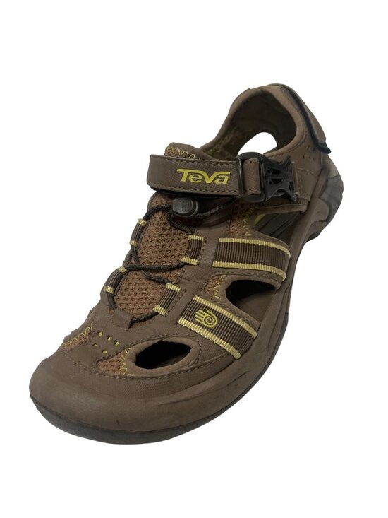 Teva Brown Chocolate Chip Leather Omnium Hiking Sandals - Picture 1 of 12